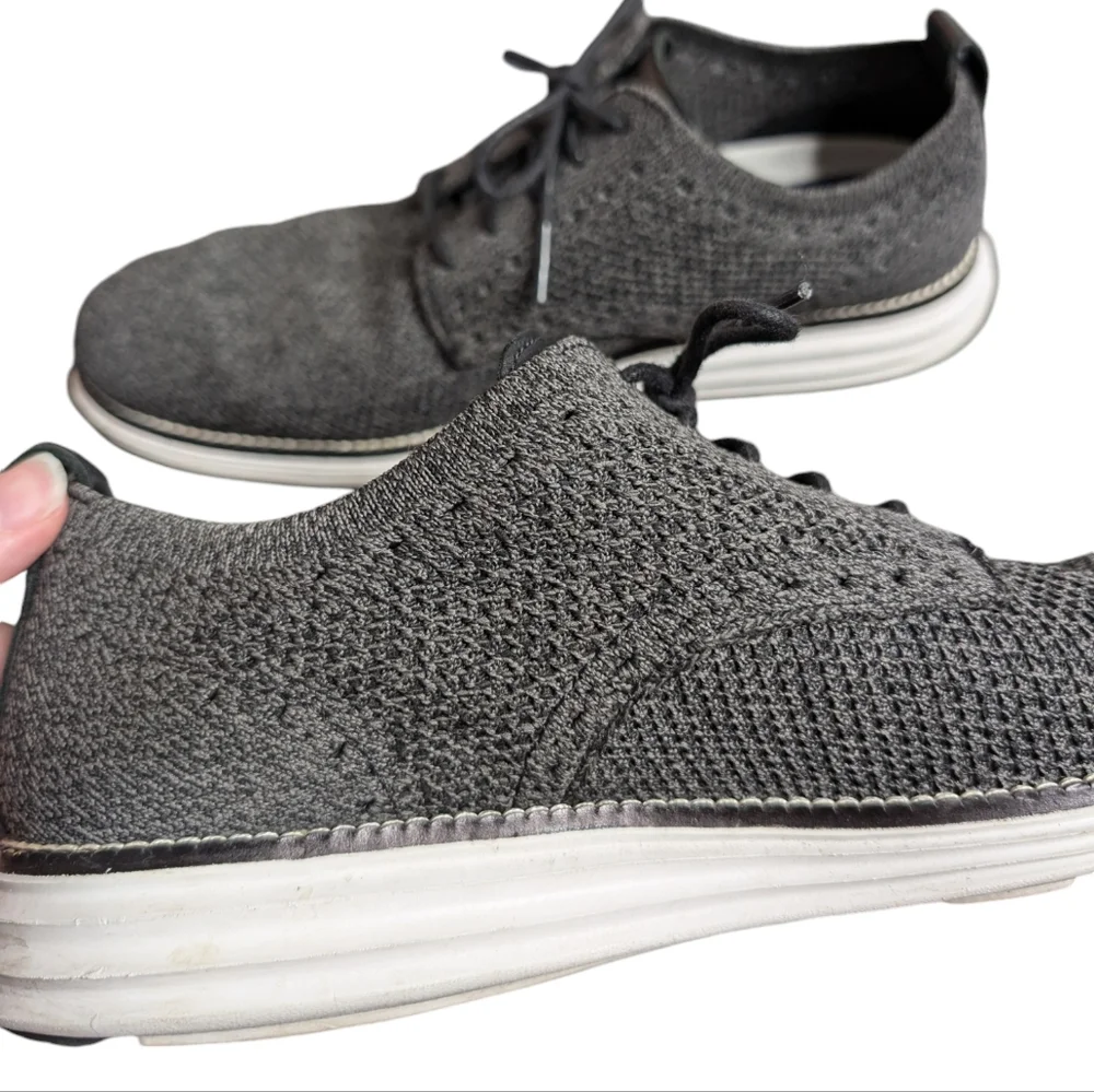 Cole Haan Men's Original Grand Stitchlite Plain Oxford Light Gray White Size 9M